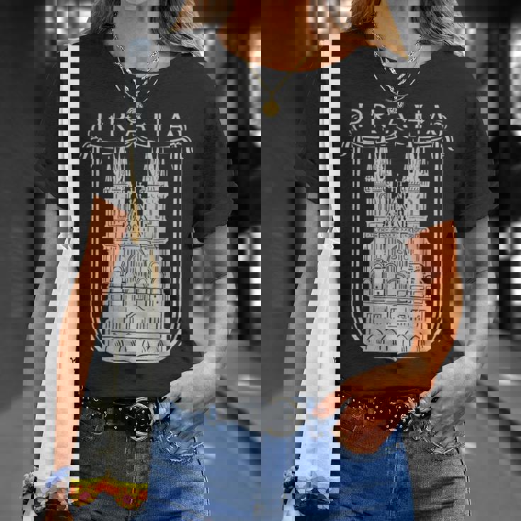 プラハ チェコ共和国 Ex チェコスロバキア お土産 プラハ Tシャツ 彼女への贈り物