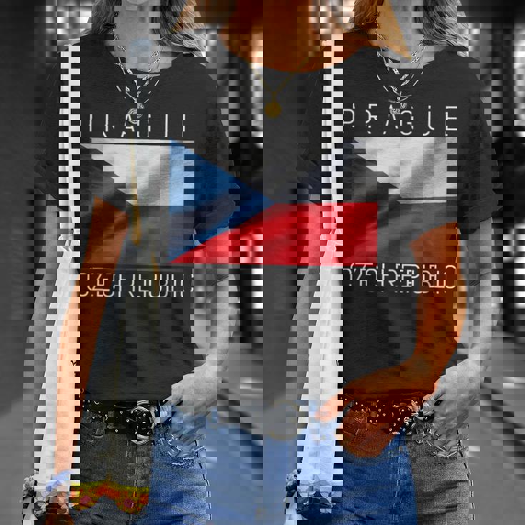 プラハtシャツ 素敵なチェコ共和国の国旗 お土産 Tシャツ 彼女への贈り物