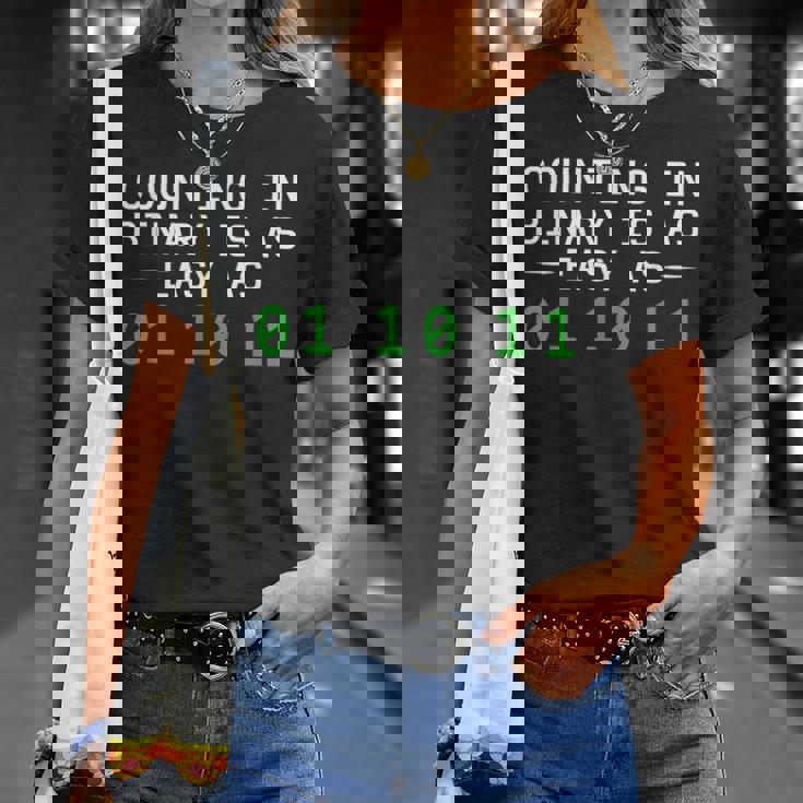 プログラマー カウントイン バイナリコード バイナリコーディング Tシャツ 彼女への贈り物