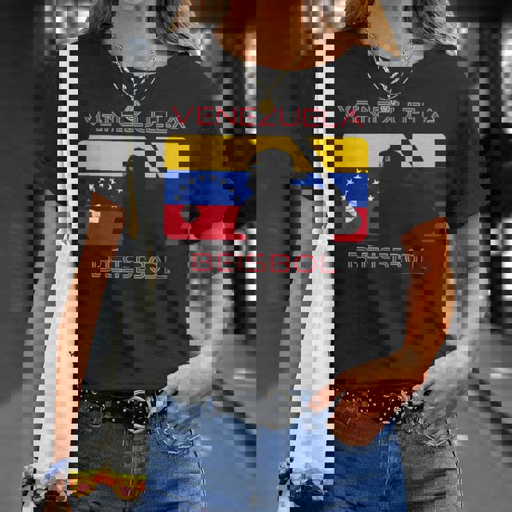 ベネズエラ Beisbol 野球旗 ベネズエラ スポーツファンen Tシャツ 彼女への贈り物