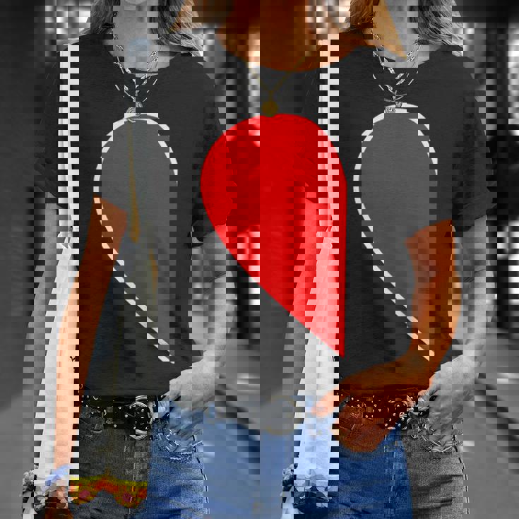 ペア ハート 親子 恋人（Left 左）（ビューティフルライフ）半分 コーデ リンク ルック かわいい Tシャツ 彼女への贈り物