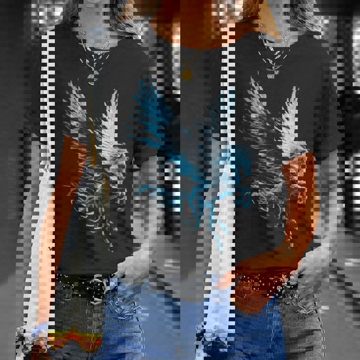 ペガサスユニコーンモチーフイラスト Tシャツ 彼女への贈り物