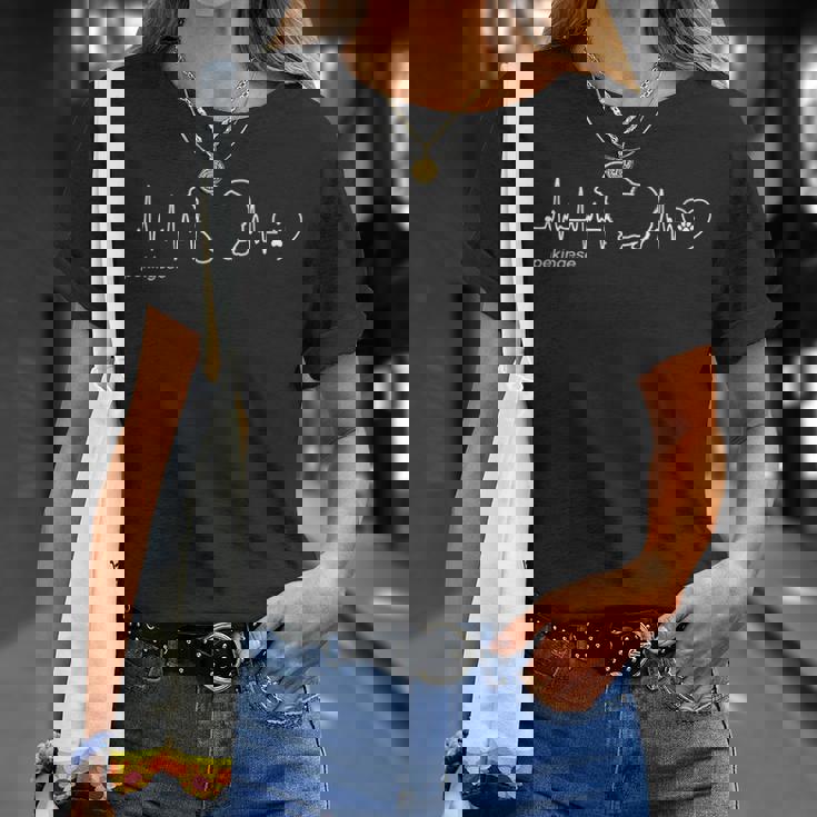 ペキニーズ ハートビート ペキニーズ Tシャツ 彼女への贈り物