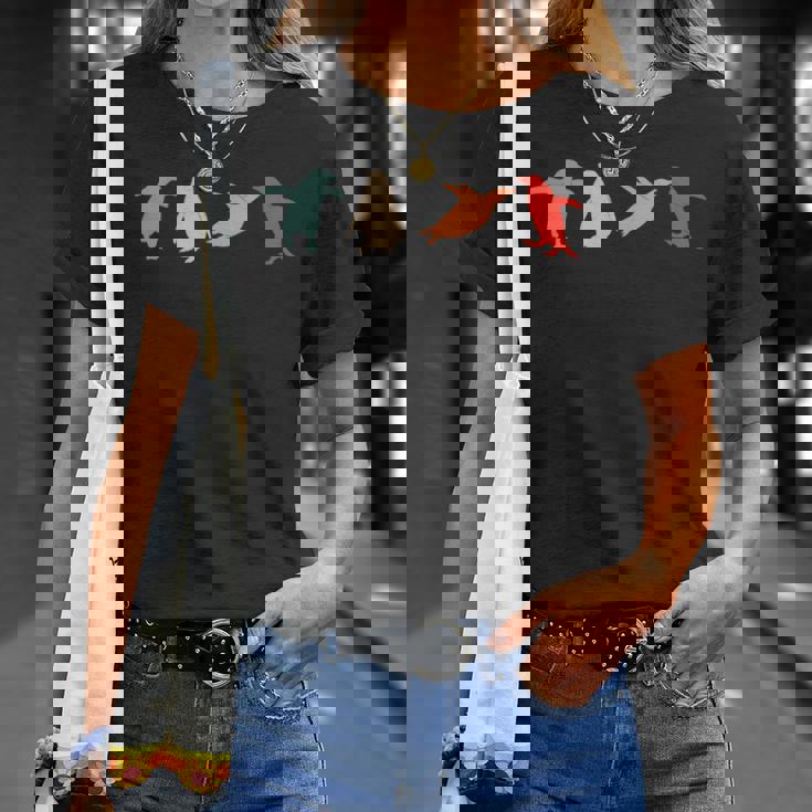 ペンギンペンギン アニマルラバーズ レトロペンギン 長袖tシャツ Tシャツ 彼女への贈り物