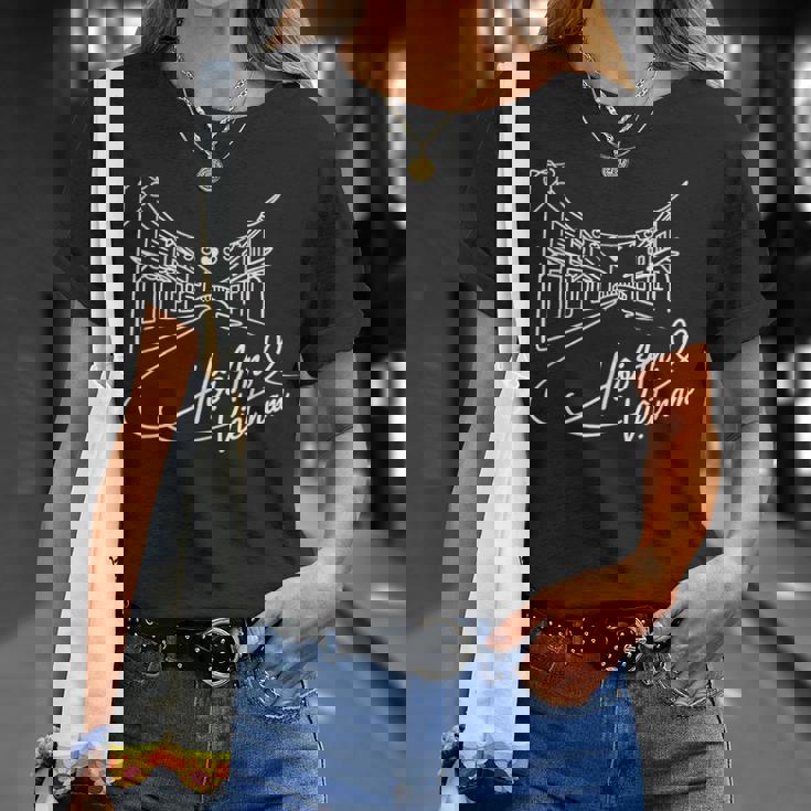 ホイアン、ベトナムシグネチャーハートアート ベトナムのお土産 Tシャツ 彼女への贈り物