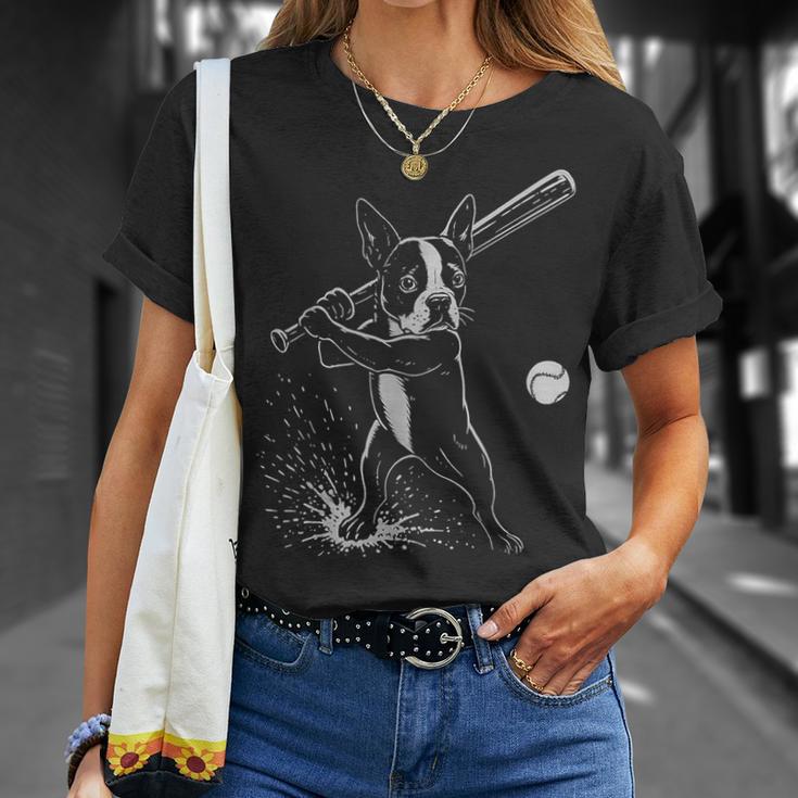 ボストンテリア 野球 スポーツ 犬好き Tシャツ 彼女への贈り物