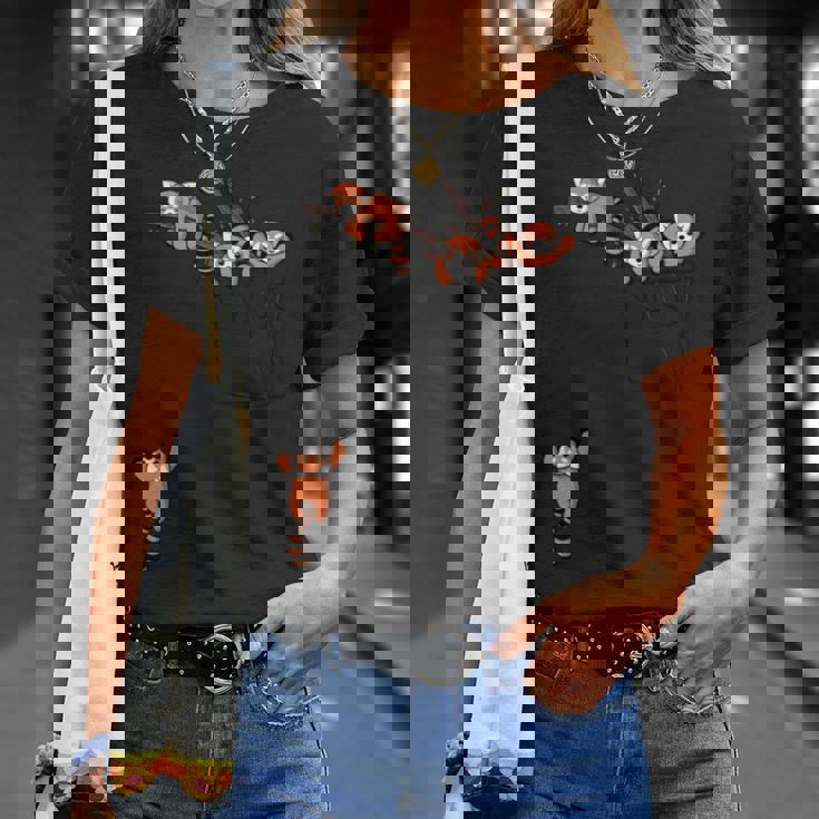 ポケットシリーズ かわいいレッサーパンダ くまの遊び 長袖tシャツ Tシャツ 彼女への贈り物