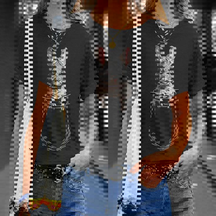 ポケットチンチラ、ポケットに面白いチンチラ Tシャツ 彼女への贈り物