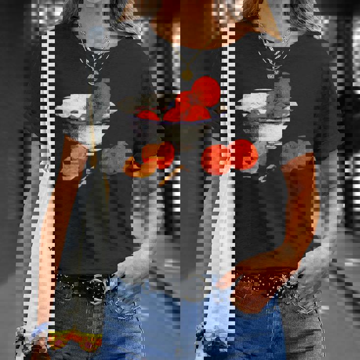 ポール・ゴーギャン 静物画 オレンジデザイン Tシャツ 彼女への贈り物