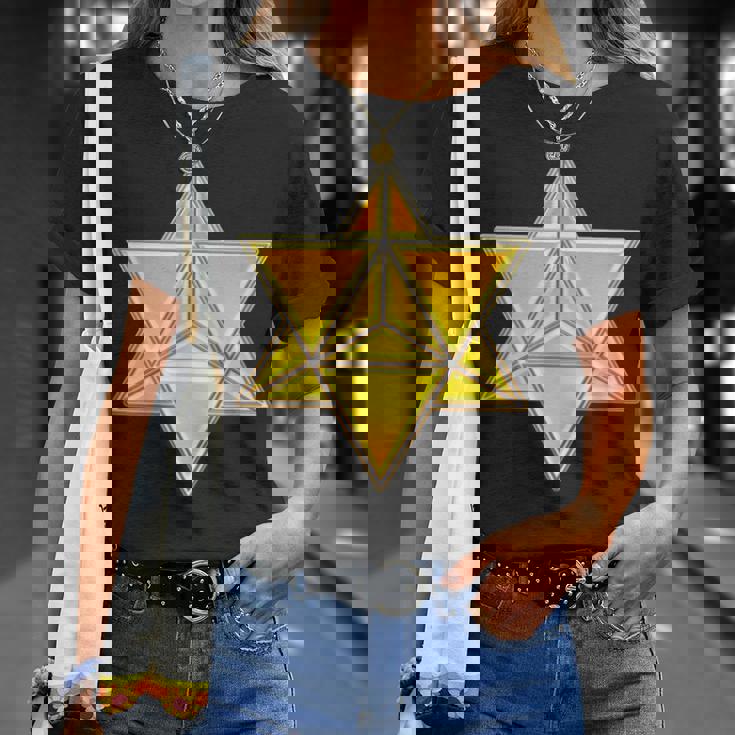 マカバ神聖幾何学ヨガスピリチュアリティ瞑想トレンド Tシャツ 彼女への贈り物