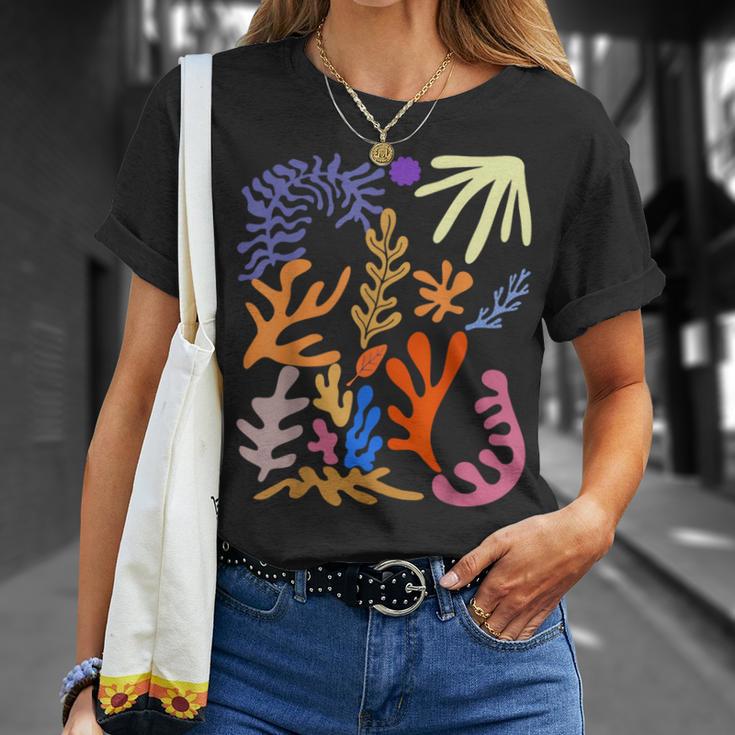 マティス 絵画 美的 花 人工抽象 秋 Tシャツ 彼女への贈り物