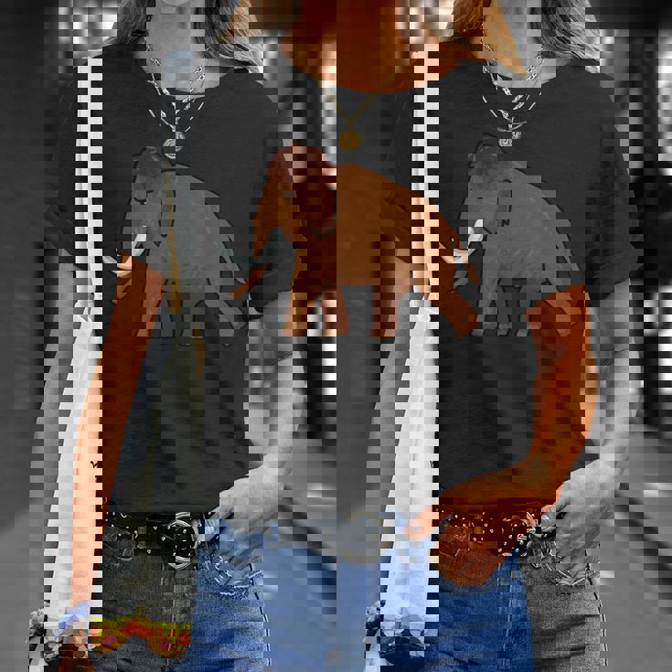 マンモス・ウーリー・エレファント・ビッグ・アイスミュージアム・マンモス・マストドン Tシャツ 彼女への贈り物