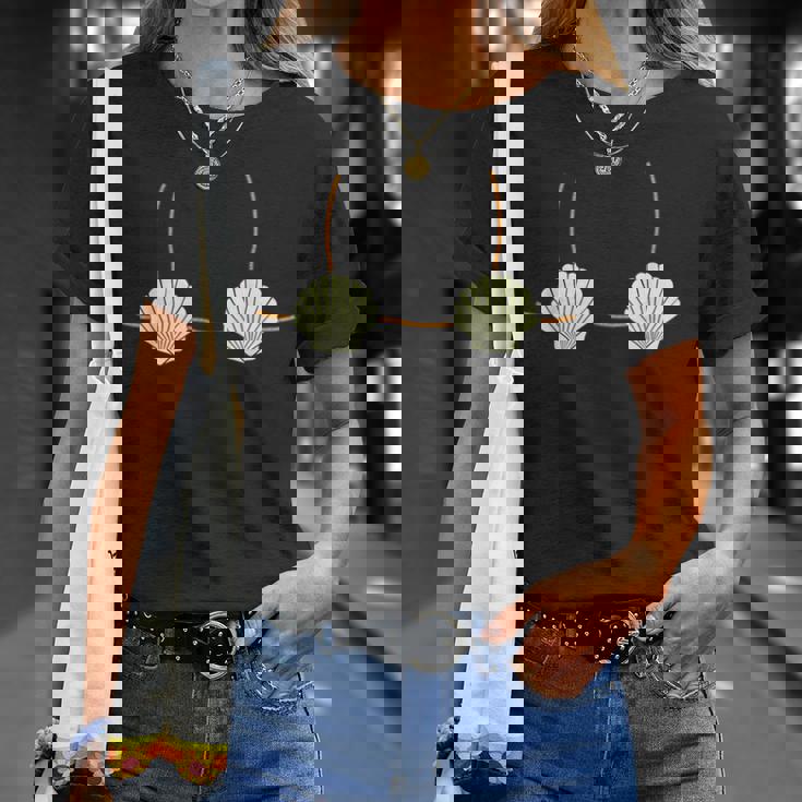 マーメイド貝殻ビキニトップ 面白い Tシャツ 彼女への贈り物