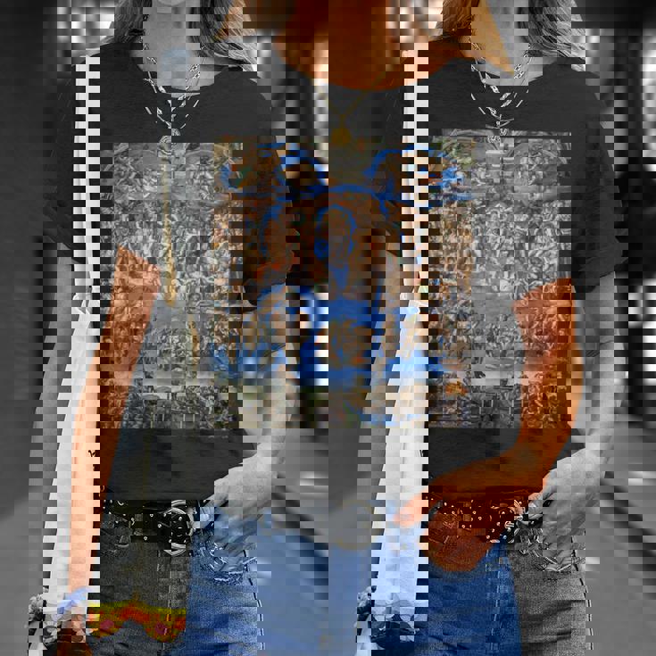 ミケランジェロ 最後の審判 フレスコ画 1536-1541 年の作品 Tシャツ 彼女への贈り物