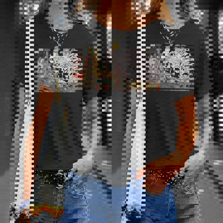 ミツクニ スケルトンスペクターに逆らう 歌川国芳作 Tシャツ 彼女への贈り物