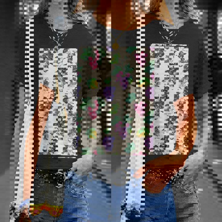 ミニマリストのブドウ柄アート。 Tシャツ 彼女への贈り物