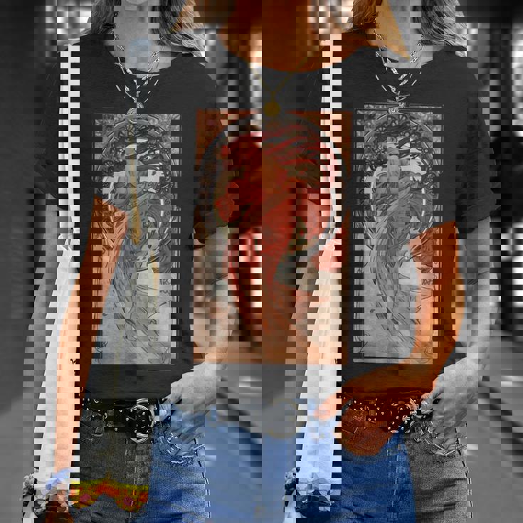 ミュシャの踊り Tシャツ 彼女への贈り物