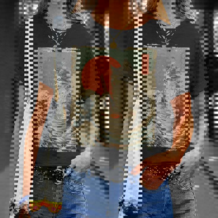 メインクーン 猫 ヴィンテージ ラーメン 和麺 Tシャツ 彼女への贈り物