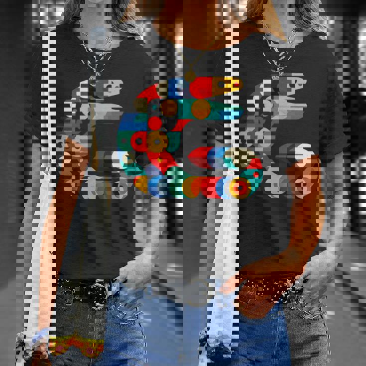 モダン 幾何学的 ミニマリズム イラスト ウツボ アート 長袖tシャツ Tシャツ 彼女への贈り物