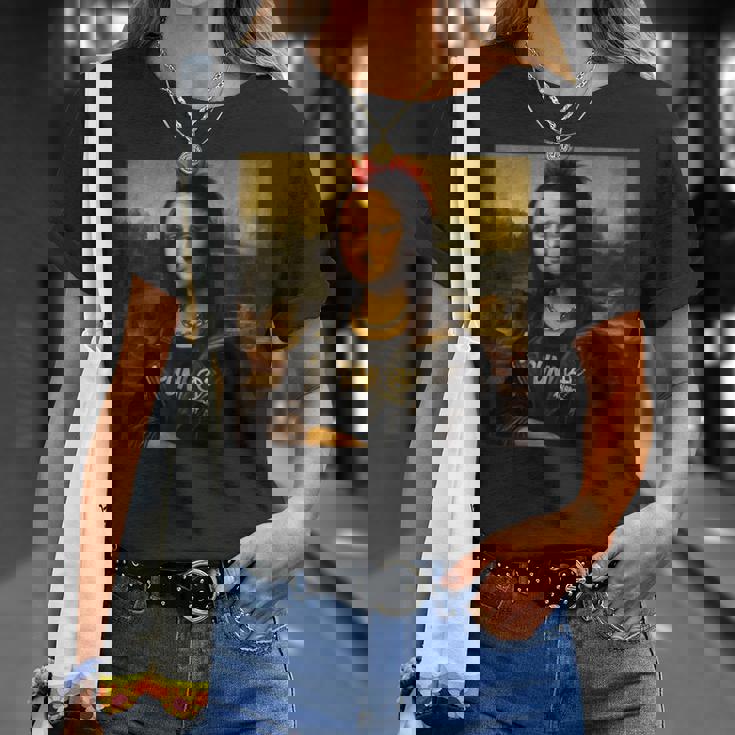 モナリザ パンク風 パロディデザイン Tシャツ 彼女への贈り物