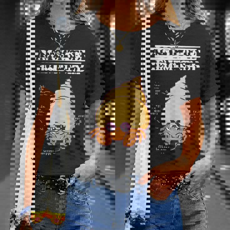 ヤドカリの解剖学 面白い カワイイ ヤドカリ チビ Tシャツ 彼女への贈り物