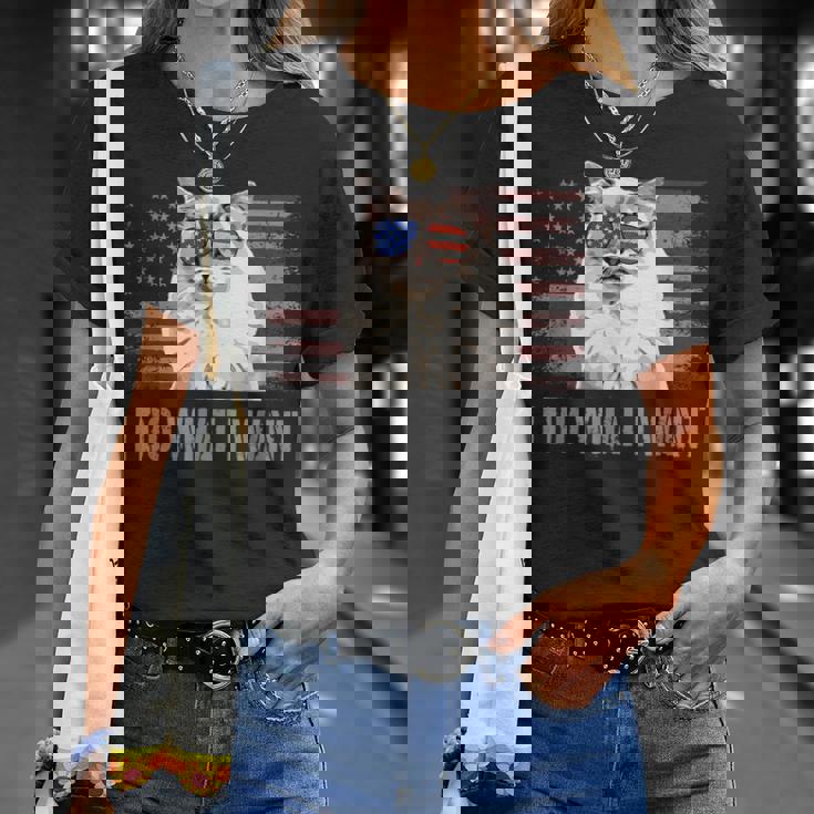 ラグドールキャット I Do What I Want Retro Usa おもしろ猫 Tシャツ 彼女への贈り物