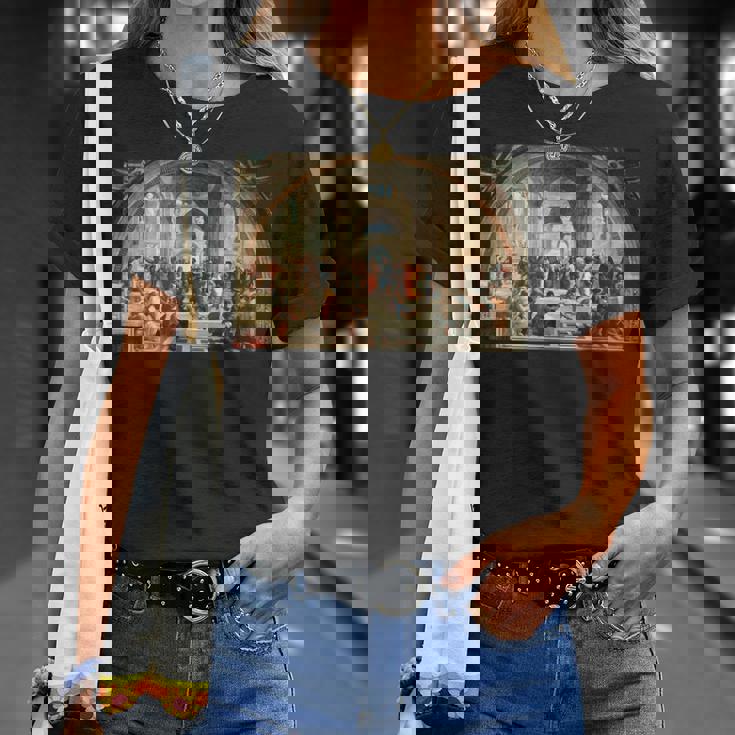 ラファエルによるアテネの学校1511 Tシャツ 彼女への贈り物