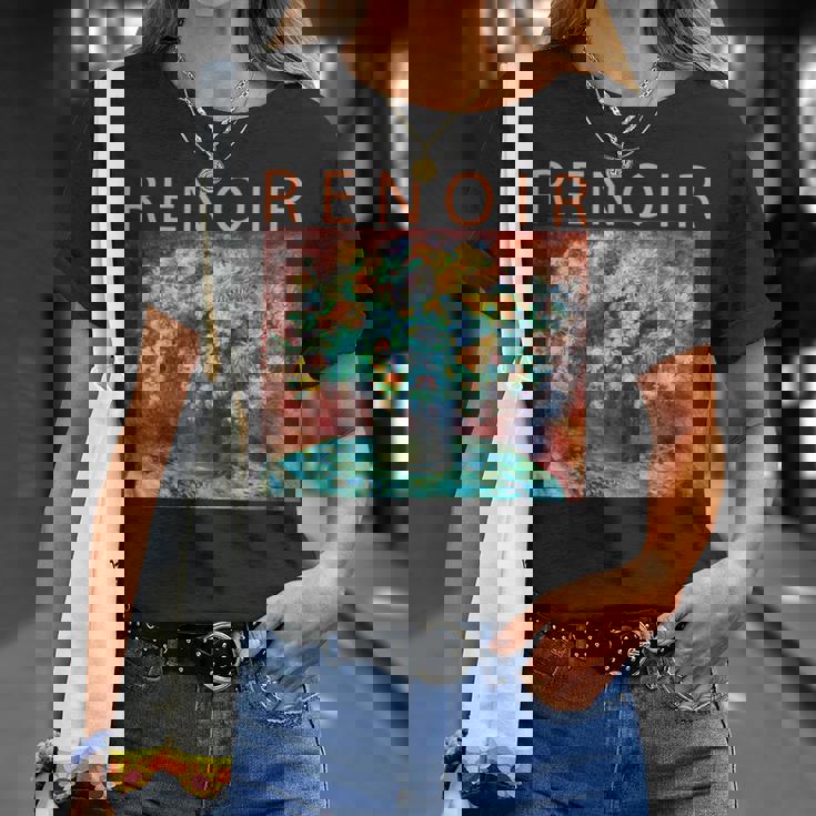 ルノワール 面白いtシャツ 名作アート 菊の花 絵画 メンズ レディース 面白い 服 美術 おもしろ Tシャツ 彼女への贈り物