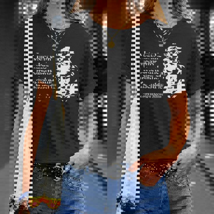 ルートヴィヒ・ヴァン・ベートーヴェン 引用句 クラシック音楽引用句 格言 Tシャツ 彼女への贈り物