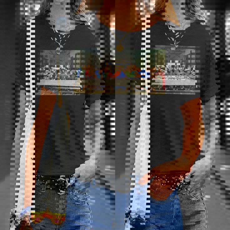 レオナルド・ダ・ヴィンチによる最後の晩餐1495 長袖tシャツ Tシャツ 彼女への贈り物