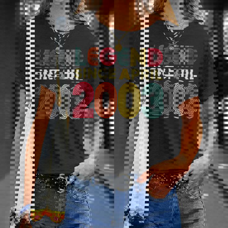 レジェンド 2003年4月 23歳の誕生日 男性 女性 23歳 Tシャツ 彼女への贈り物