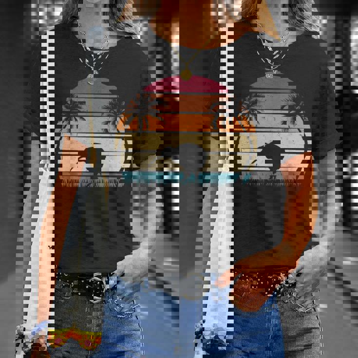 レトロ キウイバード サンセット キウイ鳥 ニュージーランド キウイ鳥 Tシャツ 彼女への贈り物