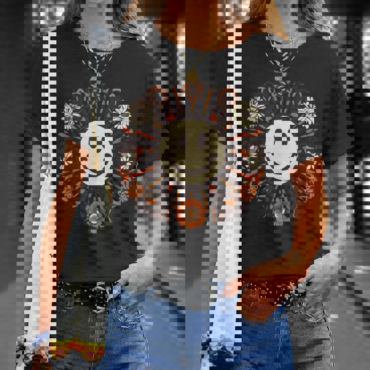 レトロ ヴィンテージ スマイルバイブ モチベーション ポジティブバイブ Tシャツ 彼女への贈り物