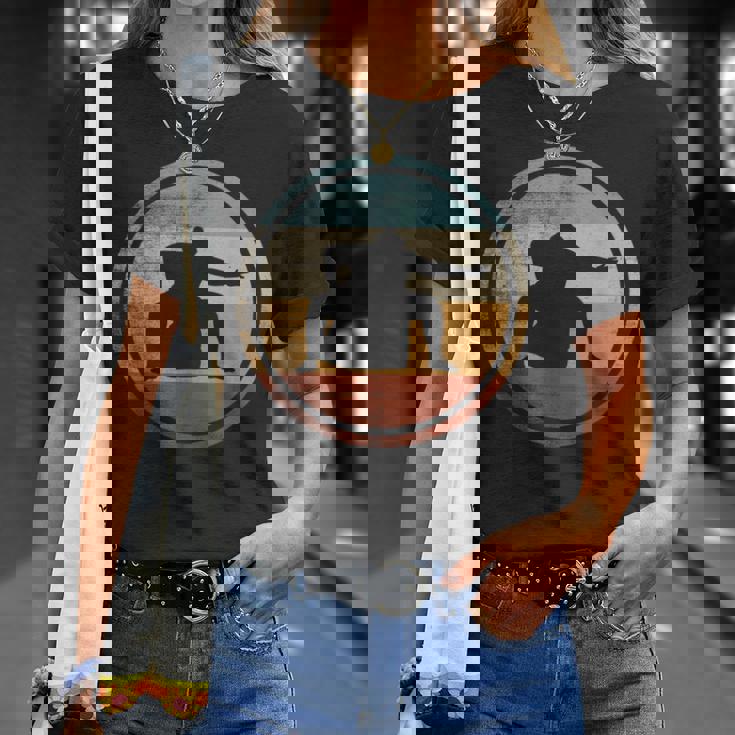 レトロなビンテージ デザイン レスラー相撲 Tシャツ 彼女への贈り物