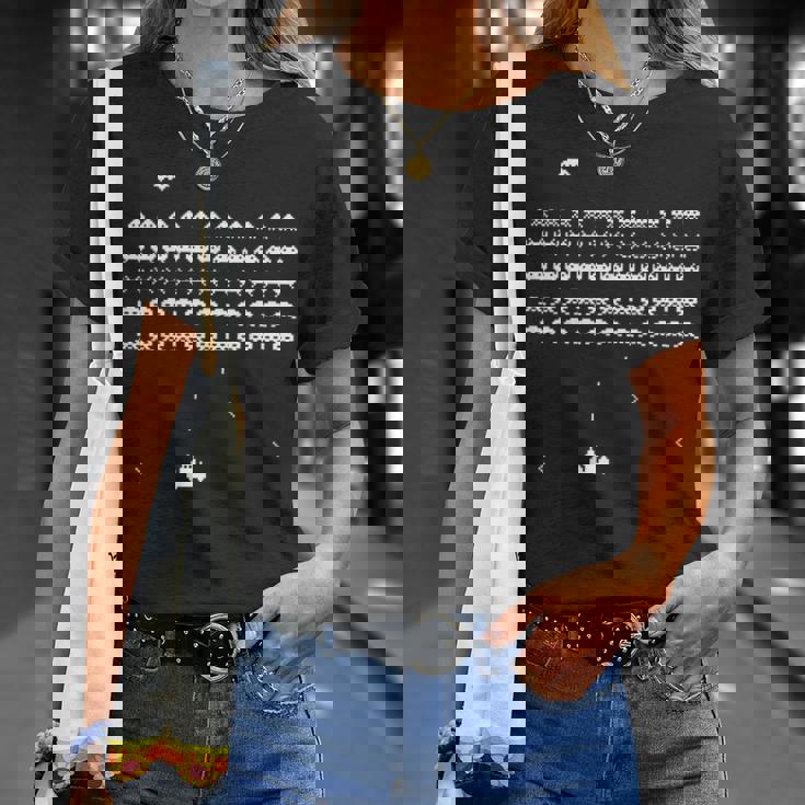 レトロなヴィンテージビデオゲームスペースシューティングアーケード Tシャツ 彼女への贈り物