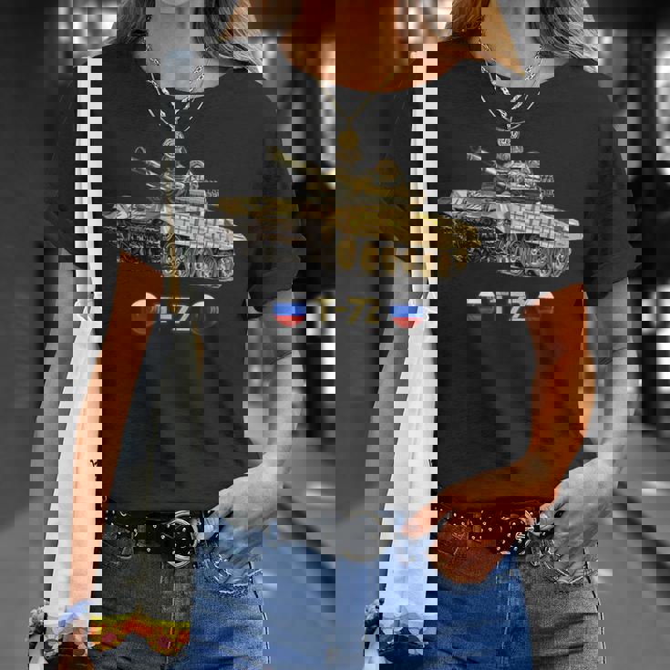 ロシア軍冷戦時代の主戦闘戦車t-72 Tシャツ 彼女への贈り物