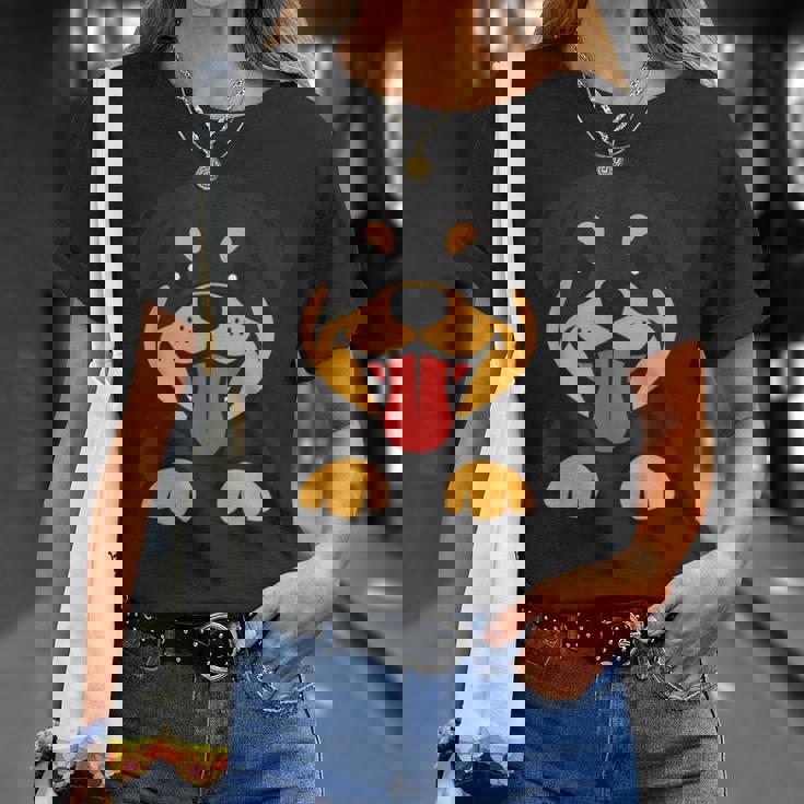 ロットワイラー犬ユーモアかわいいシンプルな愛ロットワイラー Tシャツ 彼女への贈り物