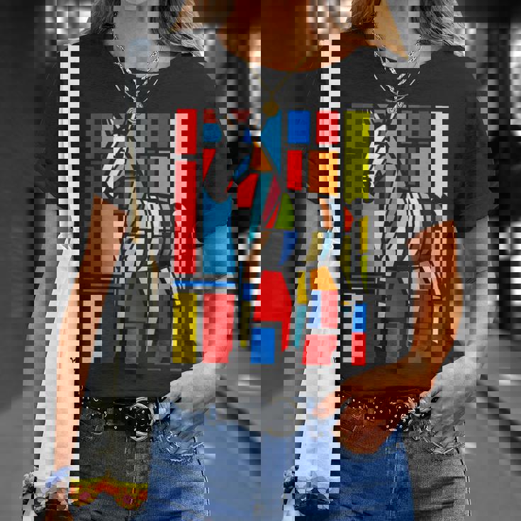 ロバ カラフル 動物 グラフィック アートワーク ロバ Tシャツ 彼女への贈り物