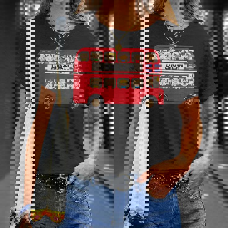 ロンドン イングランド ダブルデッカー レッドバス キッズ ツーリスト お土産 Tシャツ 彼女への贈り物