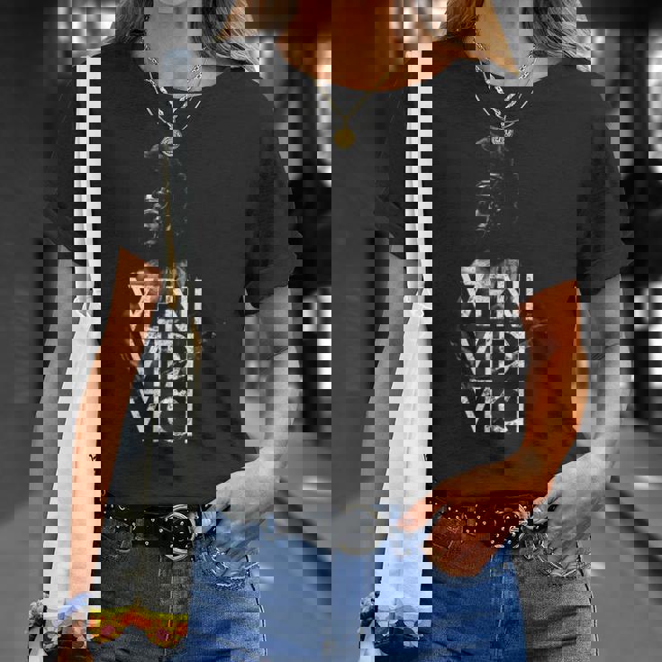 ローマ兵士 ヘルメット ガレア・ヴェニ・ヴィディ・ヴィチ 古代ローマ Tシャツ 彼女への贈り物