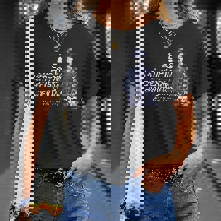 ワイアット・アープ 引用句 アメリカ西部の英雄的ローマン Tシャツ 彼女への贈り物