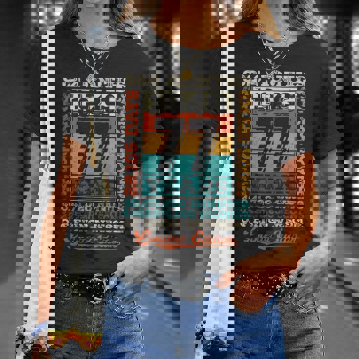 ヴィンテージ 1949 ギフト 男性 女性 長寿祝い 1949年生まれ 喜寿祝い ユニークな誕生日プレゼント 長袖tシャツ Tシャツ 彼女への贈り物