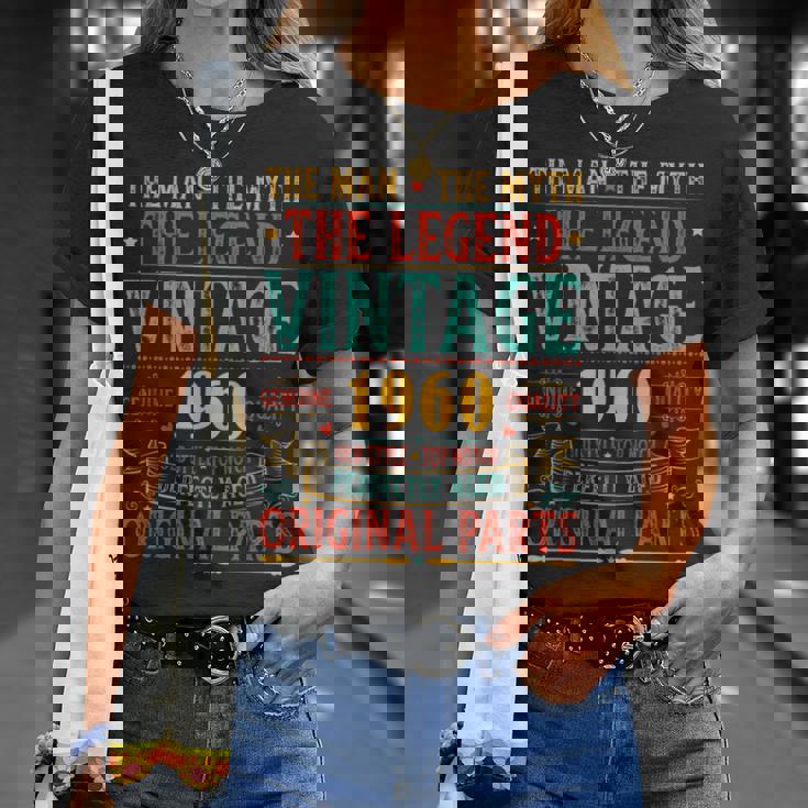 ヴィンテージ 1960 男性用 レトロ 面白い 1960 誕生日 Tシャツ 彼女への贈り物