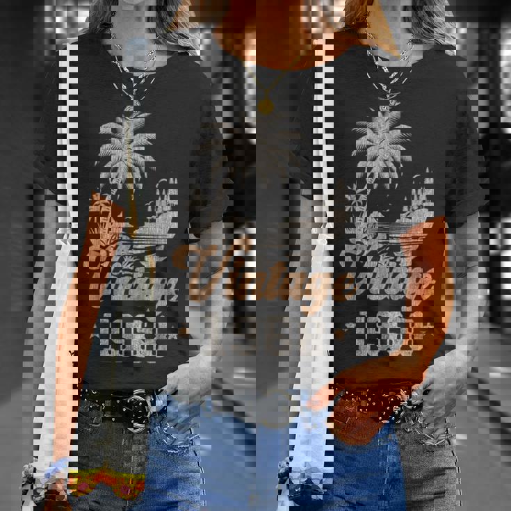 ヴィンテージ 1968 誕生日 58歳 ヤシの木 Tシャツ 彼女への贈り物