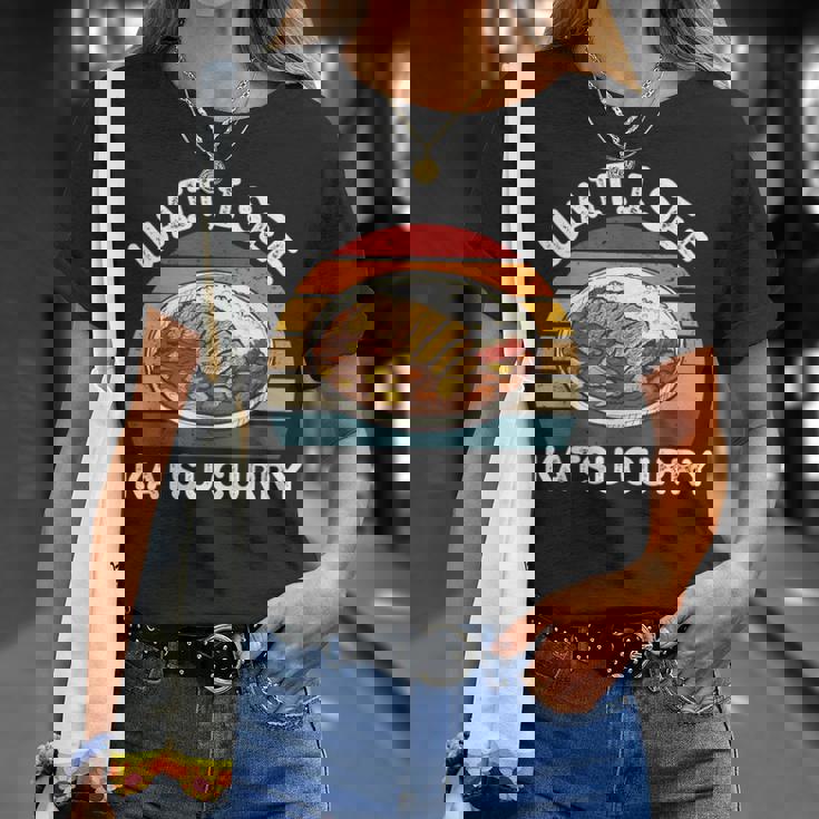 ヴィンテージ カツカレー 待つ カツカレー 和食 Tシャツ 彼女への贈り物