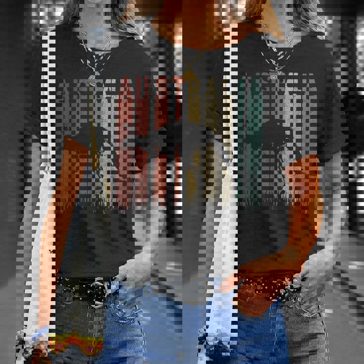 ヴィンテージ カンガルーオーストラリア オージー レトロ カンガルーオーストラリア Tシャツ 彼女への贈り物