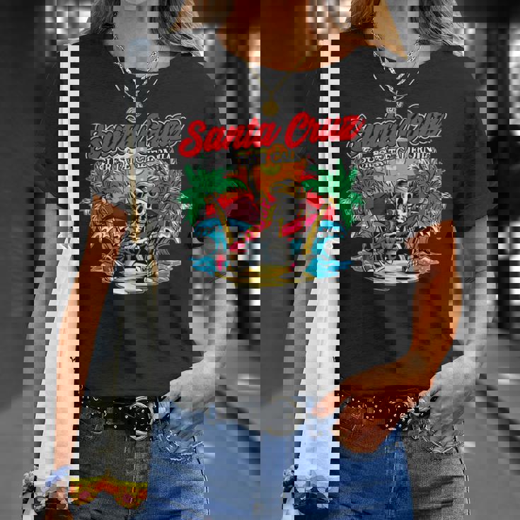 ヴィンテージ サーファー カリフォルニア I レトロ サンタクルーズ カリフォルニア Tシャツ 彼女への贈り物