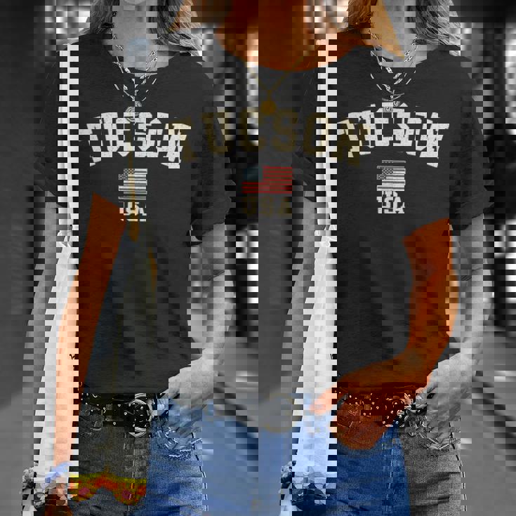 ヴィンテージ ツーソン アメリカ アメリカ 国旗 アリゾナ クール お土産 レトロ Tシャツ 彼女への贈り物