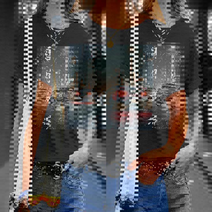 ヴィンテージ ディストレス Jdm レジェンド ドリフト レーシングカー 東京ストリート 長袖tシャツ Tシャツ 彼女への贈り物