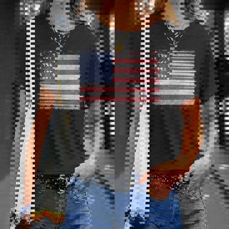 ヴィンテージ 星条旗 スタイリッシュ シンプルデザイン Tシャツ 彼女への贈り物